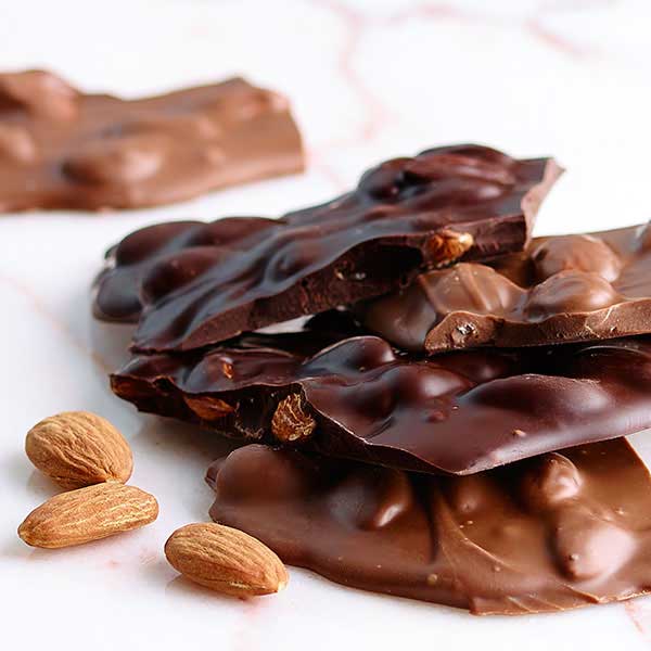 Dark Chocolate Almond Bark - Almonds 