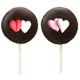 Valentine's Day Chocolate Caramel Lollipops - 10 PC