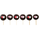 Valentine's Day Chocolate Caramel Lollipops - 10 PC