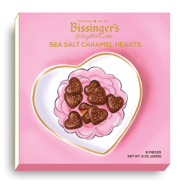 Sea Salt Caramel Hearts - 8 PC